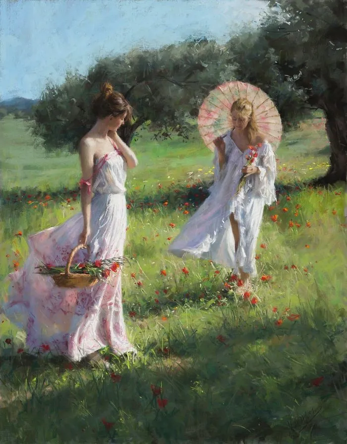 Spanish Artist Converts Intimate Moments Of Gorgeous Women Into Pastel Paintings (70 Pics)