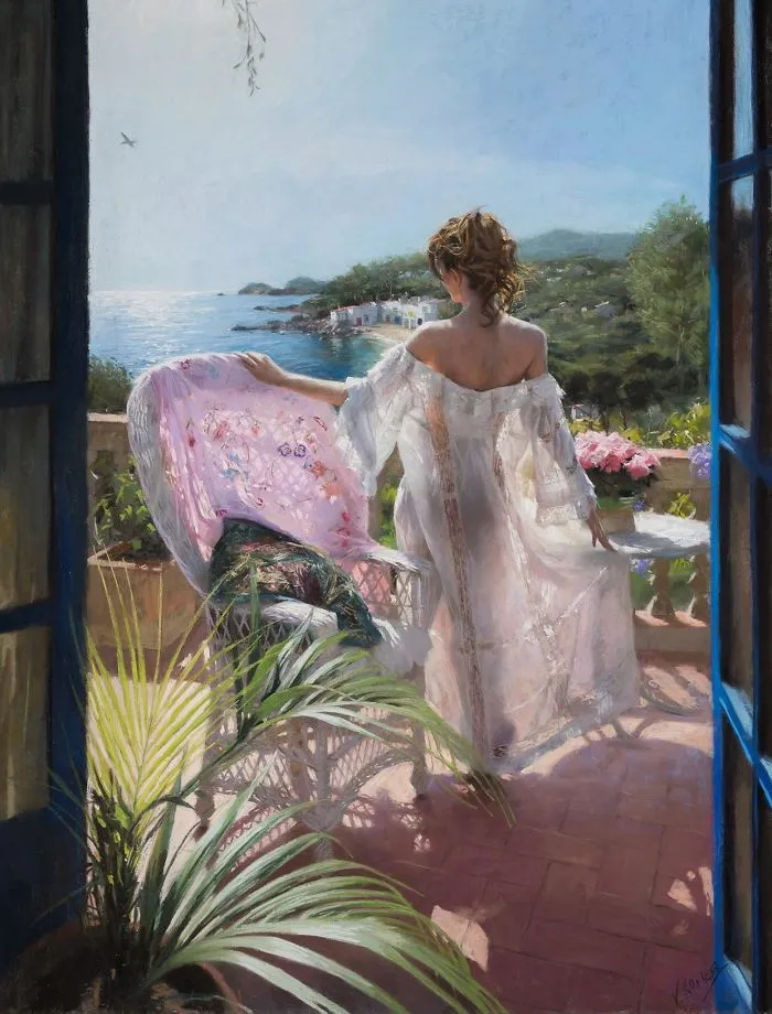 Spanish Artist Converts Intimate Moments Of Gorgeous Women Into Pastel Paintings (70 Pics)