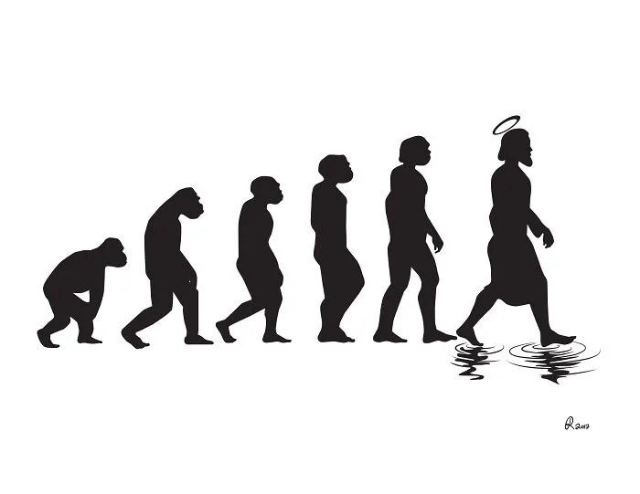 I Poke Fun At Our Modern Society In My 30 Cartoons Of The Human Evolution Silhouette