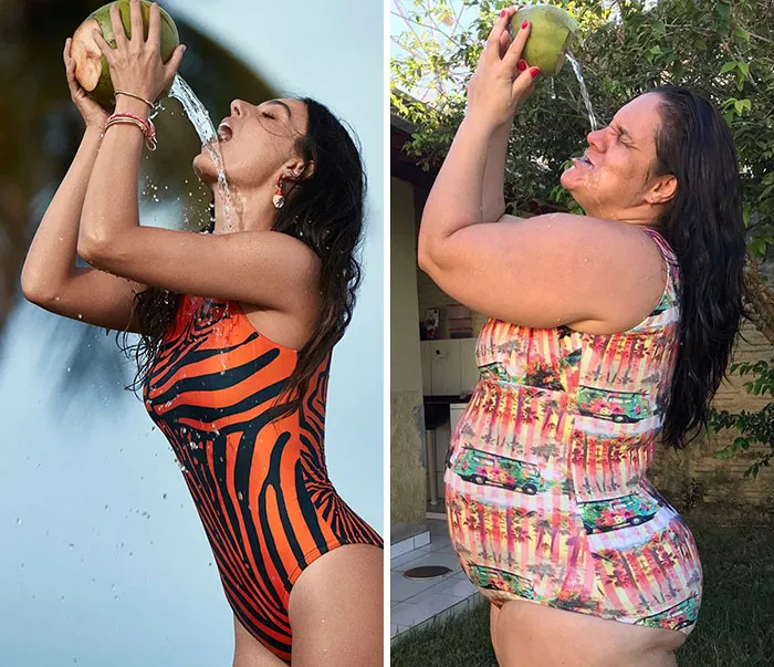Esta brasileña recrea las sesiones de fotos pijas para mostrar lo tontas que son algunas de ellas