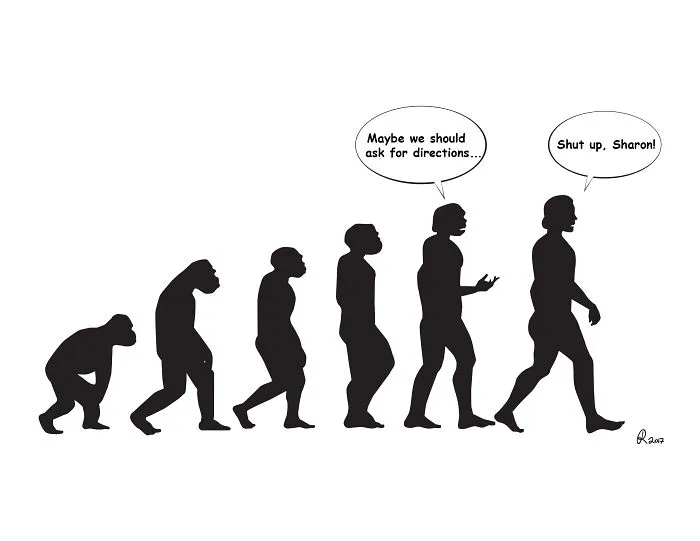 I Poke Fun At Our Modern Society In My 30 Cartoons Of The Human Evolution Silhouette