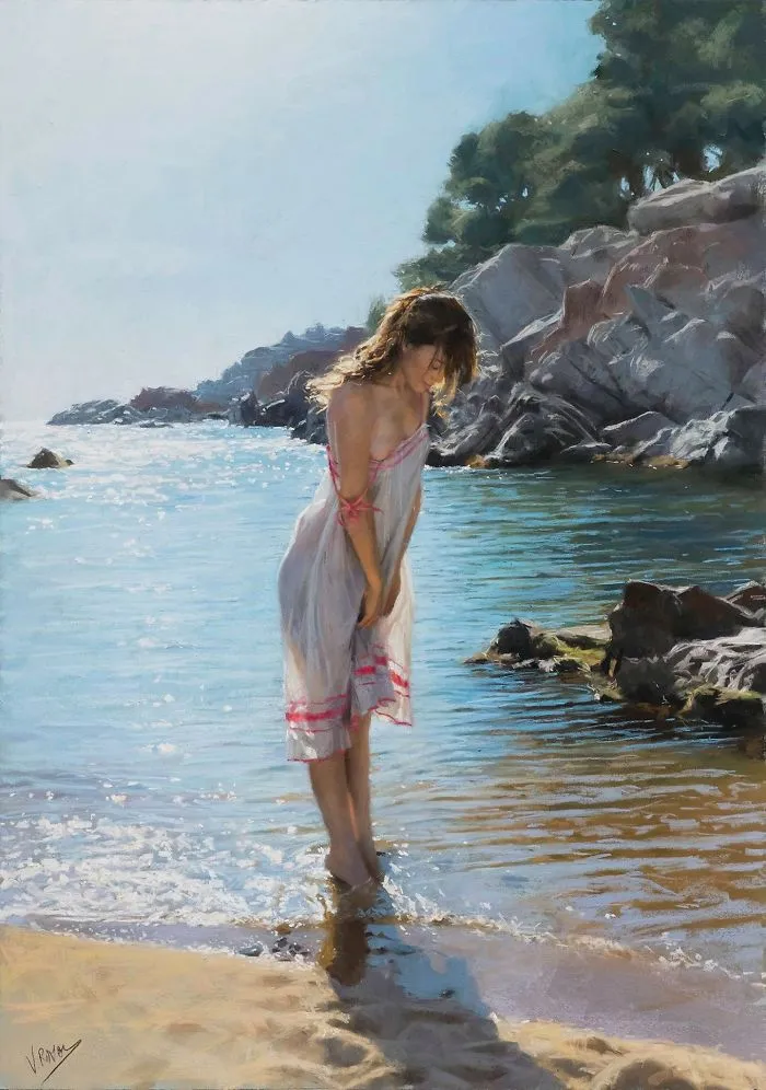 Spanish Artist Converts Intimate Moments Of Gorgeous Women Into Pastel Paintings (70 Pics)