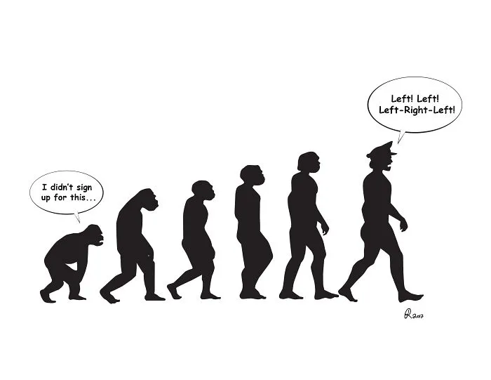 I Poke Fun At Our Modern Society In My 30 Cartoons Of The Human Evolution Silhouette