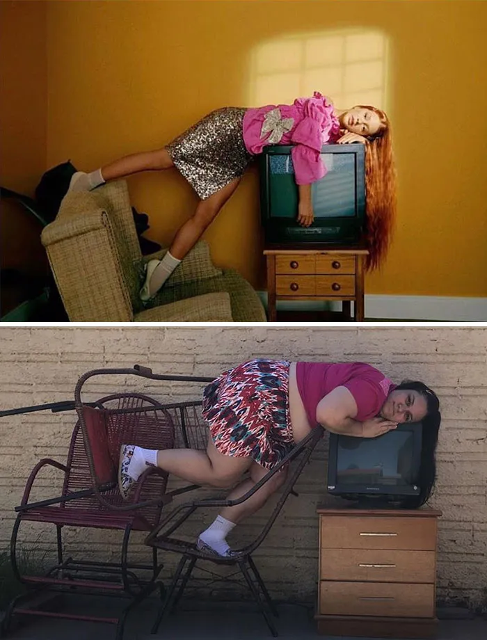 Esta brasileña recrea las sesiones de fotos pijas para mostrar lo tontas que son algunas de ellas