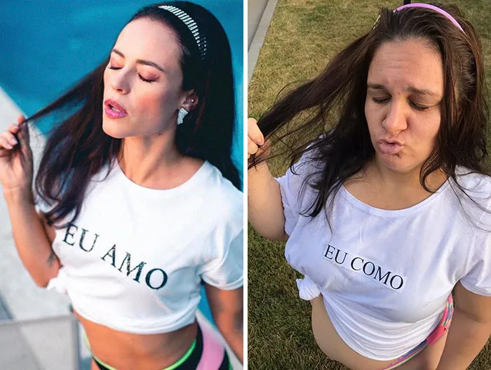 Esta brasileña recrea las sesiones de fotos pijas para mostrar lo tontas que son algunas de ellas
