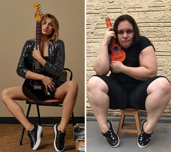 Esta brasileña recrea las sesiones de fotos pijas para mostrar lo tontas que son algunas de ellas