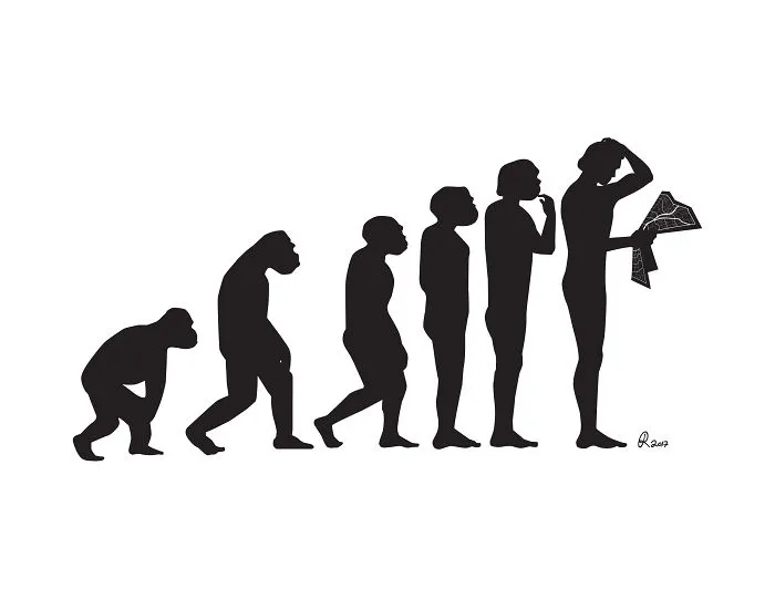 I Poke Fun At Our Modern Society In My 30 Cartoons Of The Human Evolution Silhouette