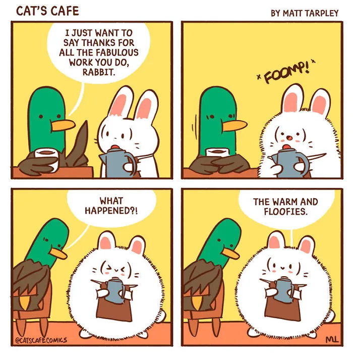 My 30 Wholesome ‘Cat’s Café’ Comics That Might Just Make Your Day (New Pics)