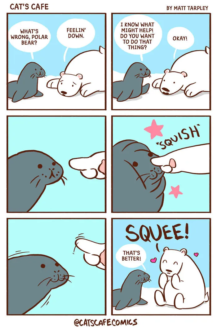 My 30 Wholesome ‘Cat’s Café’ Comics That Might Just Make Your Day (New Pics)