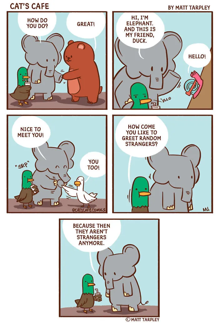 My 30 Wholesome ‘Cat’s Café’ Comics That Might Just Make Your Day (New Pics)