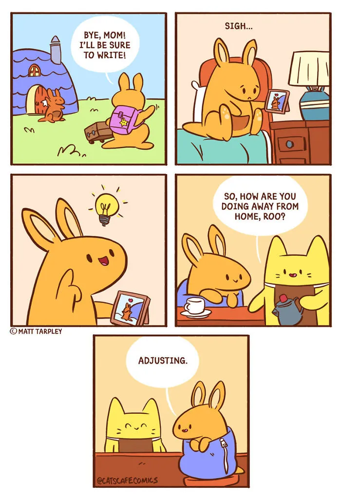 My 30 Wholesome ‘Cat’s Café’ Comics That Might Just Make Your Day (New Pics)