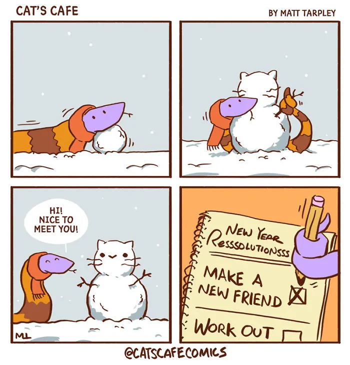 My 30 Wholesome ‘Cat’s Café’ Comics That Might Just Make Your Day (New Pics)