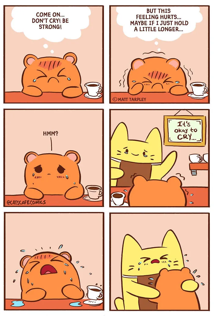 My 30 Wholesome ‘Cat’s Café’ Comics That Might Just Make Your Day (New Pics)