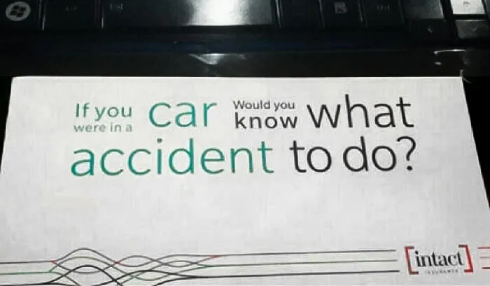If You Were In A Car, Would You Know What Accident To Do?