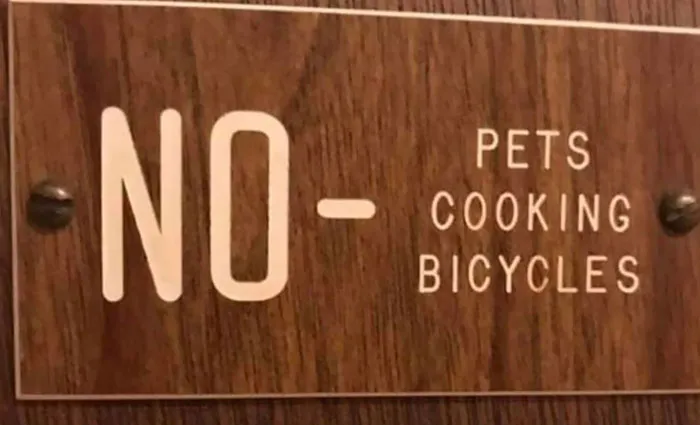 Sorry Guys, You Can’t Let Your Pets Cook Bicycles Here