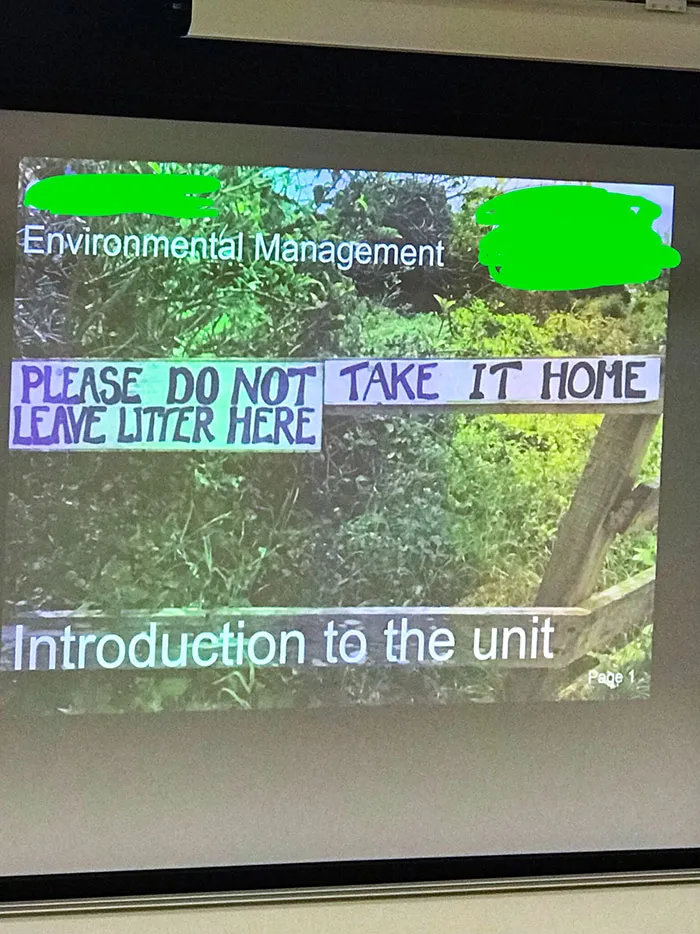 Please Do Not Take It Home. Leave Litter Here