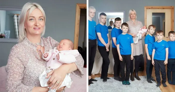 This Mother Finally Gives Birth To A Girl After Having 10 Boys In A Row
