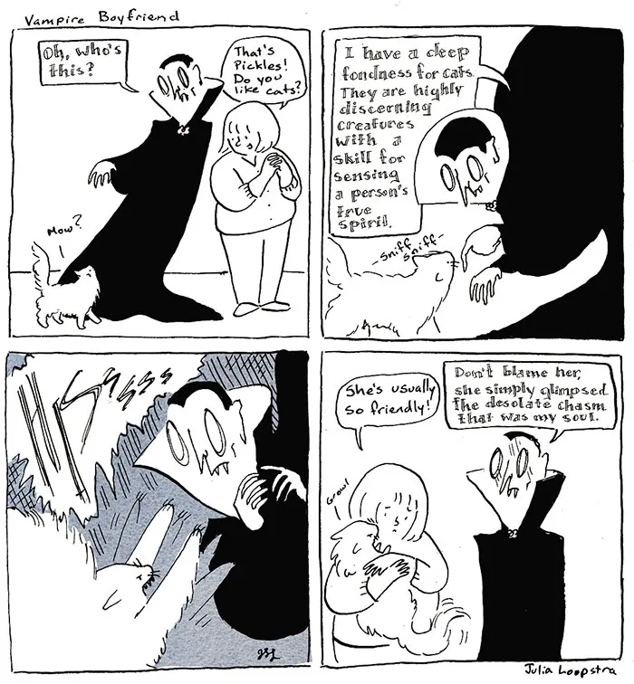 Artist Imagines What Having A Vampire Boyfriend Is Like And It's Not The One From Twilight