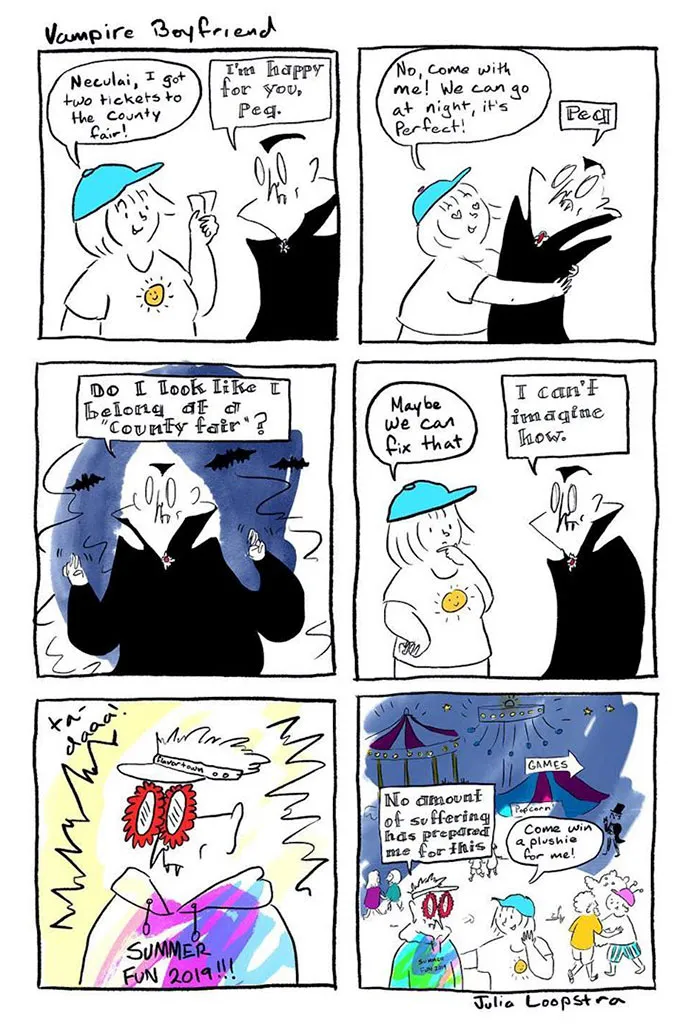 Artist Imagines What Having A Vampire Boyfriend Is Like And It's Not The One From Twilight