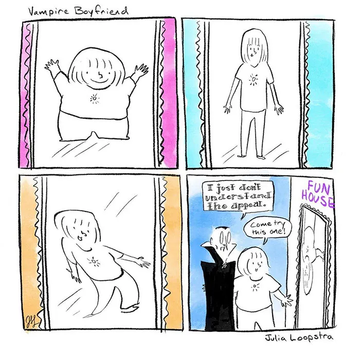 Artist Imagines What Having A Vampire Boyfriend Is Like And It's Not The One From Twilight