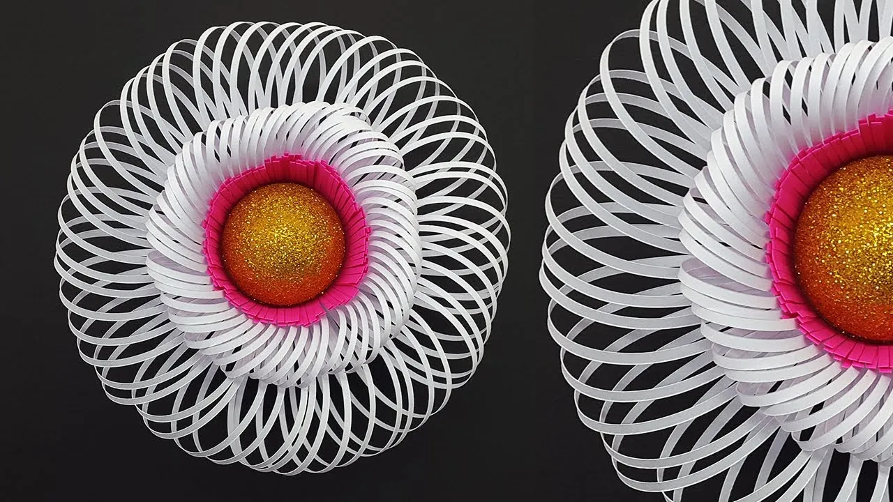 Giant Fluffy Center For Paper Flowers | DIY Tutorial On Fluffy Paper Flower