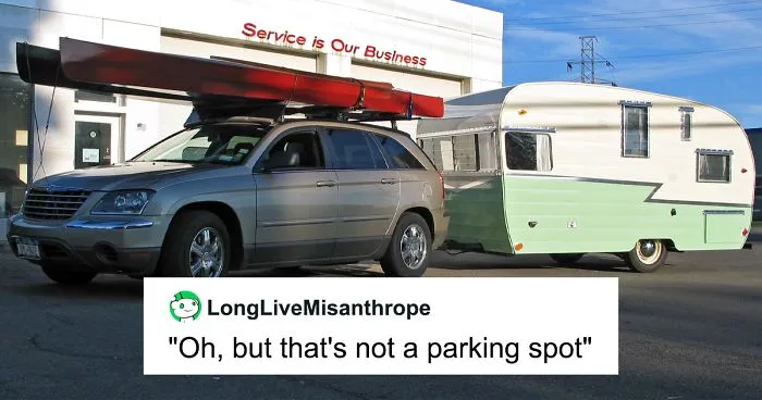 Entitled Woman Parks Her Minivan In Illegal Spot, So This Guy Gives Her A Taste Of Her Own Medicine