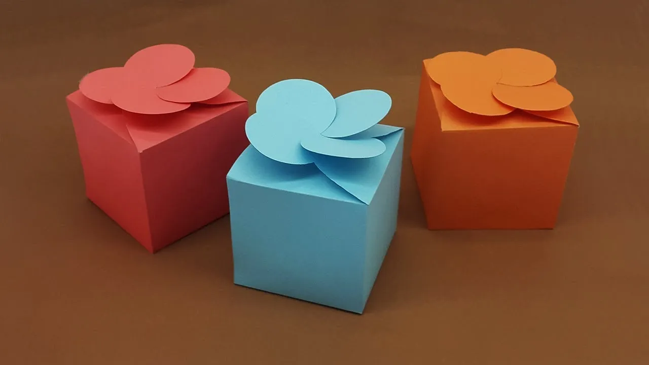 How To Make A Paper Gift Box Easy With Template | DIY Paper Box