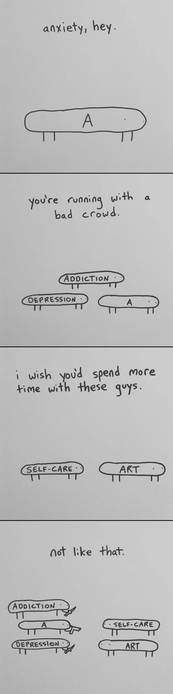 I Draw Minimalist Comics About My Mental Health To Help People Feel Less Alone (35 Pics)