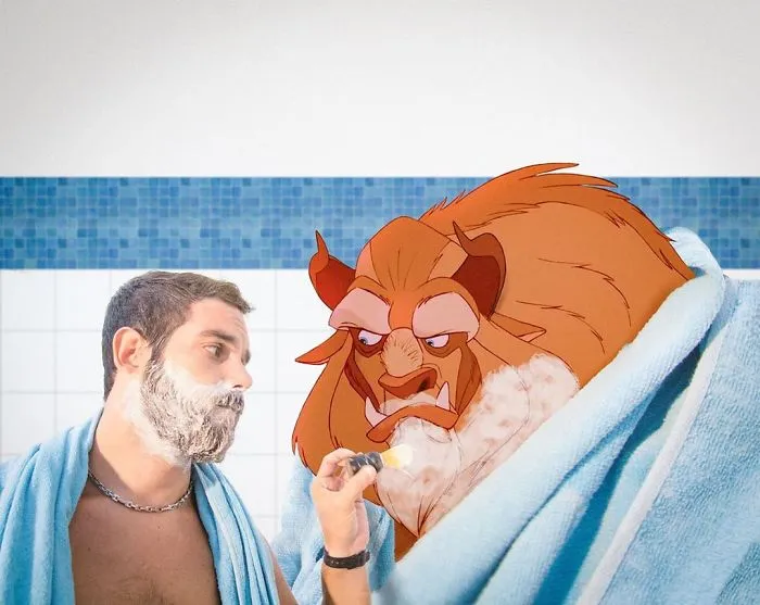 Este hombre se photoshopea pasándolo bien de aventuras con personajes Disney, y el resultado es tan adorable como divertido (30 fotos)