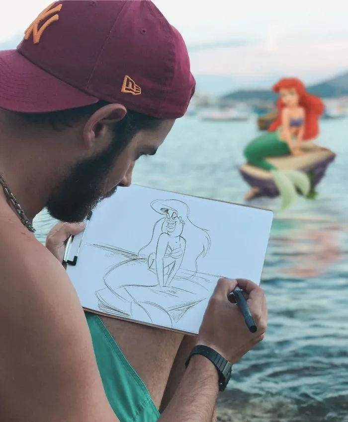 Este hombre se photoshopea pasándolo bien de aventuras con personajes Disney, y el resultado es tan adorable como divertido (30 fotos)