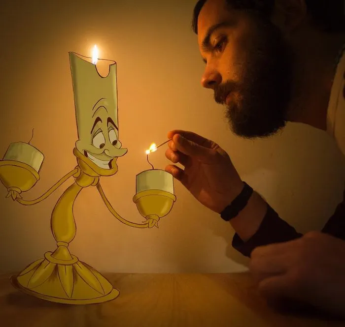 Este hombre se photoshopea pasándolo bien de aventuras con personajes Disney, y el resultado es tan adorable como divertido (30 fotos)