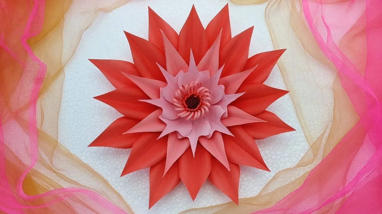 How To Make Very Easy Wedding Backdrop Backdrop Flowers-Wedding Backdrop Paper Flowers Tutorial