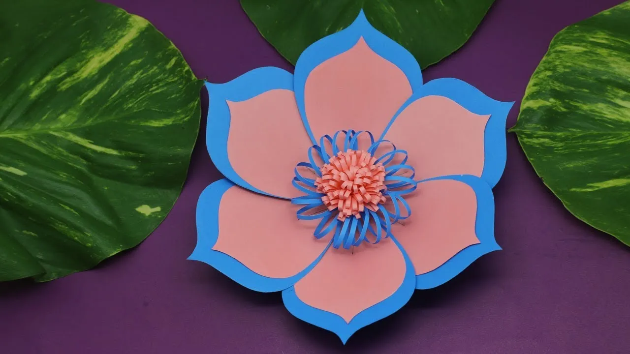 How To Make Very Easy Wedding Backdrop Flowers White Paper-Wedding Decoration Flower