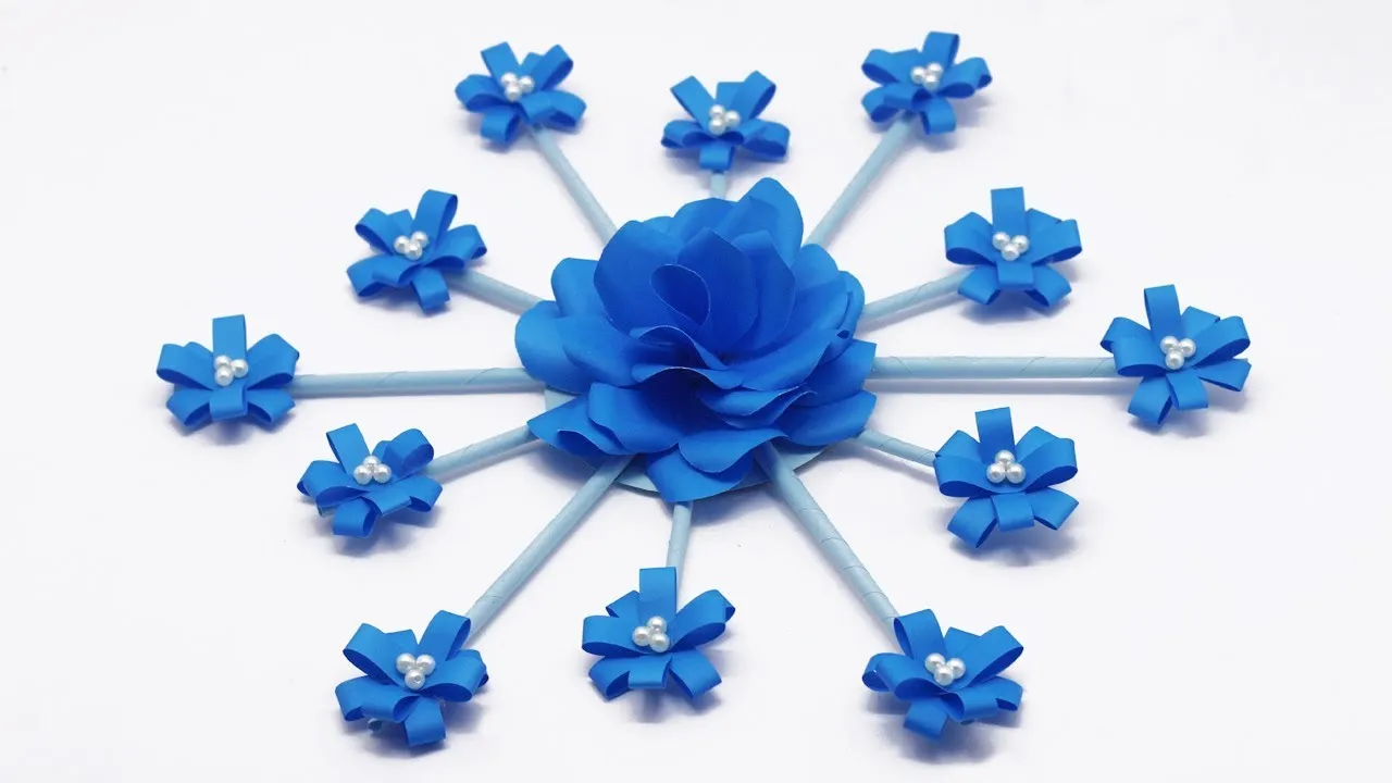 How To Make Easy Paper Rose Wall Hanging-Paper Rose Wall Craft!