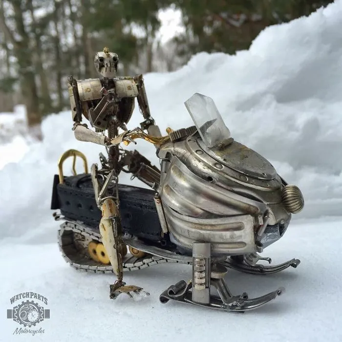 I Seek After Old, Broken Watches And Turn Their Parts Into Steampunk Sculptures (30 Pics)