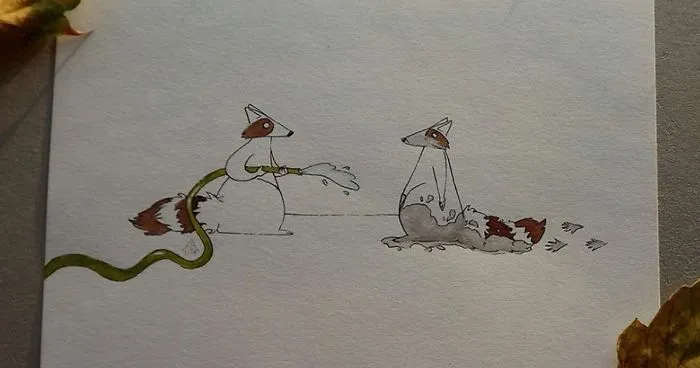 My Friend Makes The Most Adorable Illustrations Of Two Raccoons (26 Pics)