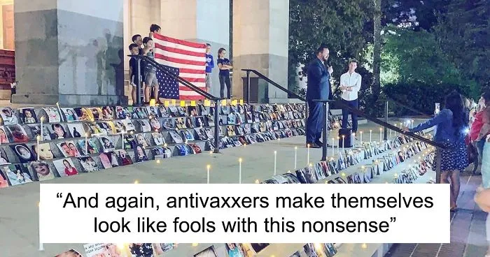 Man Sees Picture Of Himself At Anti-Vaxx Vigil For The ‘Dead’, Makes Fun Of It On Twitter