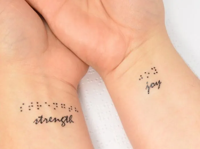 Braille Temporary Tattoo