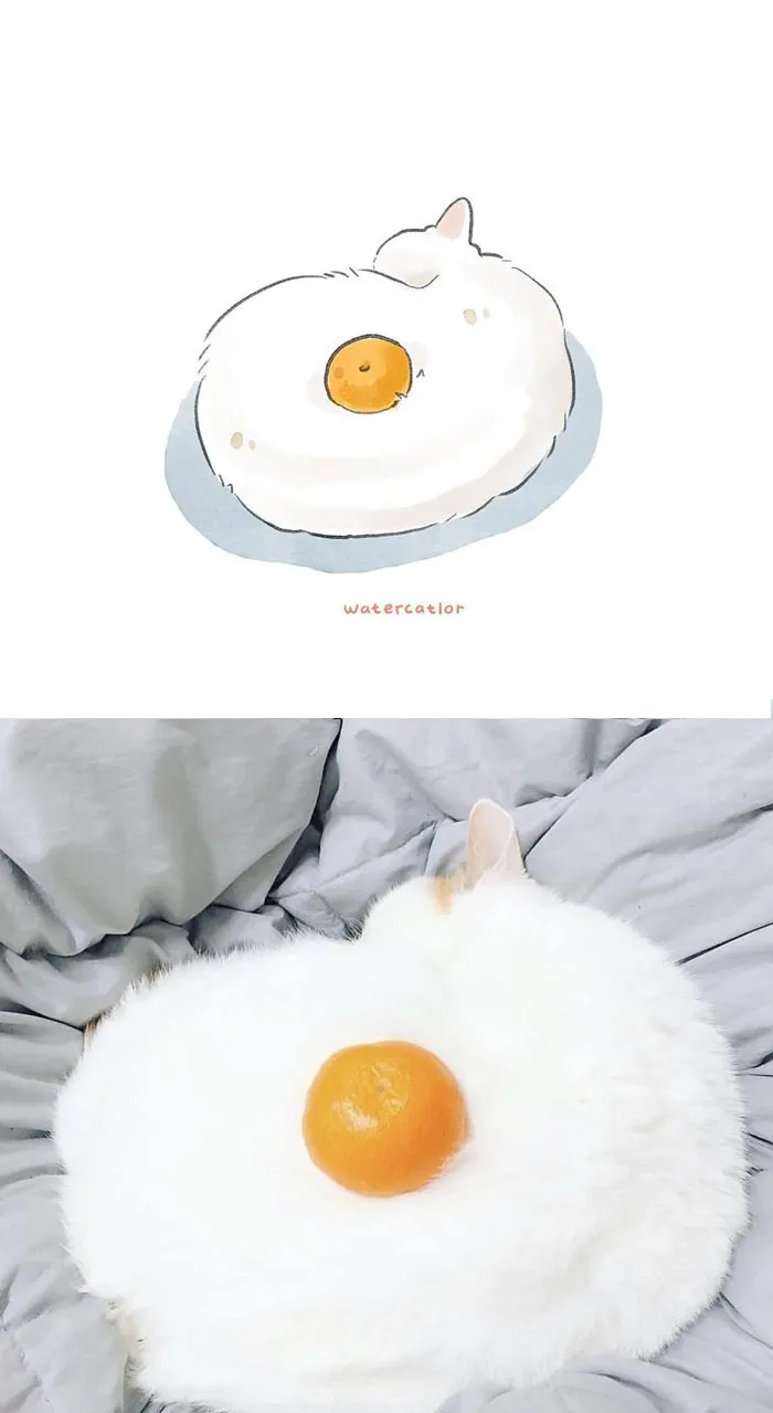 30 Of The Funniest Internet-Famous Cat Pics Get 'Watercolorized' By Amelia Rizky