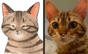 30 Of The Funniest Internet-Famous Cat Pics Get 'Watercolorized' By Amelia Rizky