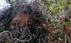 Girl Becomes A Bush On The Day Of Her Sister's Engagement So She Could Capture The Moment Unnoticed