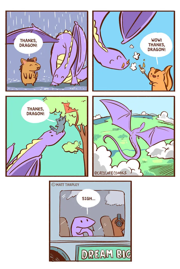 My 30 Wholesome ‘Cat’s Café’ Comics That Might Just Make Your Day (New Pics)