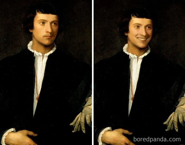 Man With A Glove By Titian