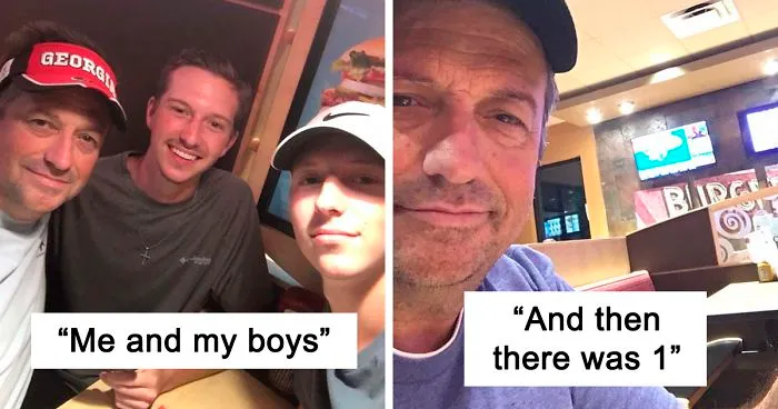 Once A Week This Dad And His Three Sons Used To Visit DQ As A Tradition, But Now He's There Alone