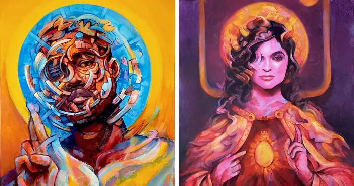 I Turned Pop Artists Into Religious Icons, Do You Recognize Them?
