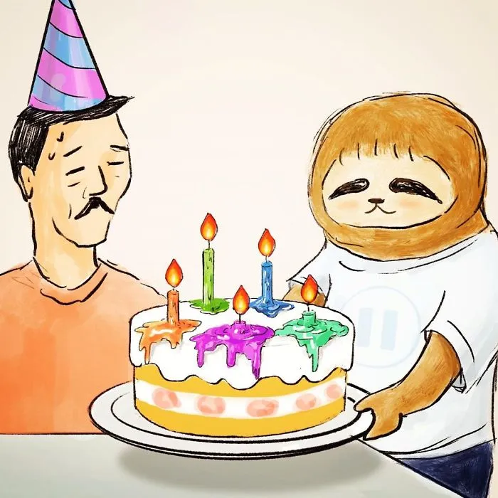30 Problems Of A Sloth Hilariously Illustrated By Japanese Artist Keigo