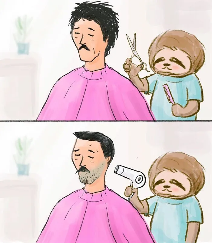 30 Problems Of A Sloth Hilariously Illustrated By Japanese Artist Keigo