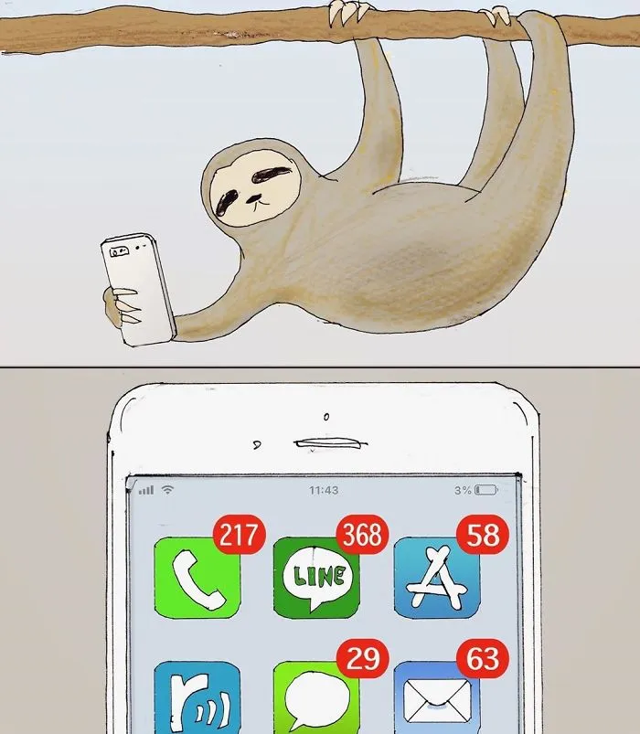 30 Problems Of A Sloth Hilariously Illustrated By Japanese Artist Keigo