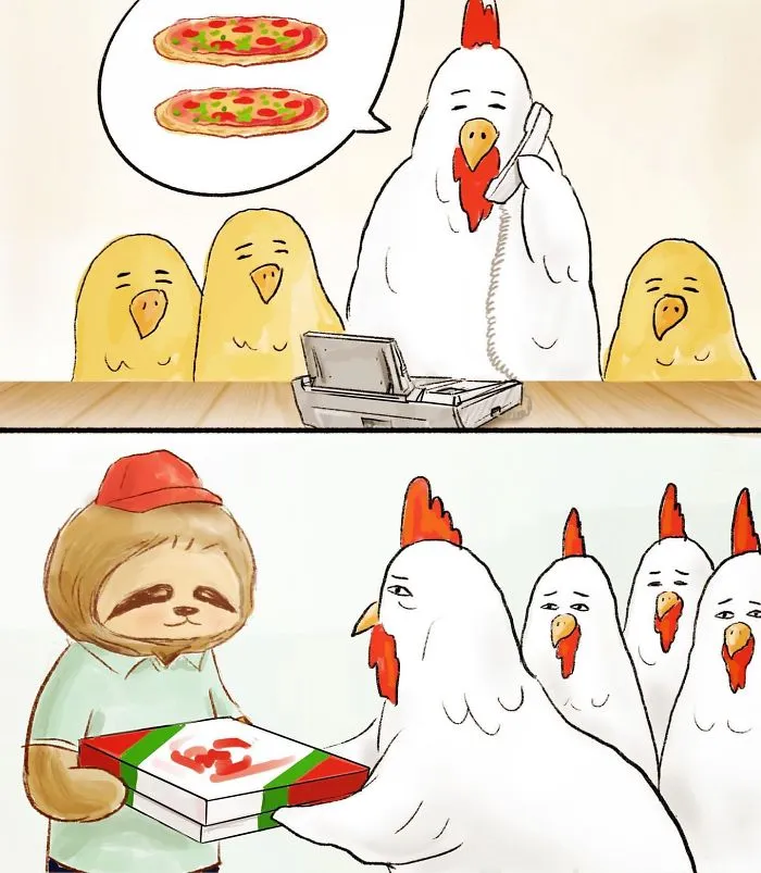 30 Problems Of A Sloth Hilariously Illustrated By Japanese Artist Keigo