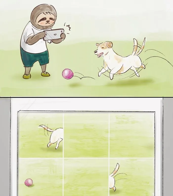 30 Problems Of A Sloth Hilariously Illustrated By Japanese Artist Keigo